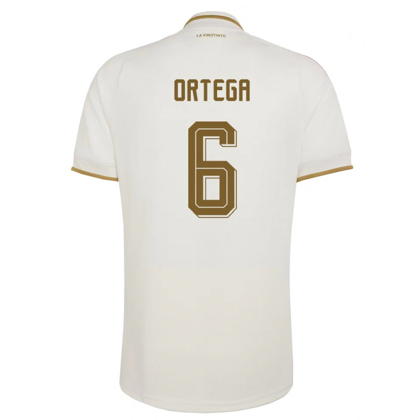 Danxen Niño Camiseta Venezuela Bryant Ortega #6 Marfil Amarillo 2ª Equipación 26-28 La Camisa México