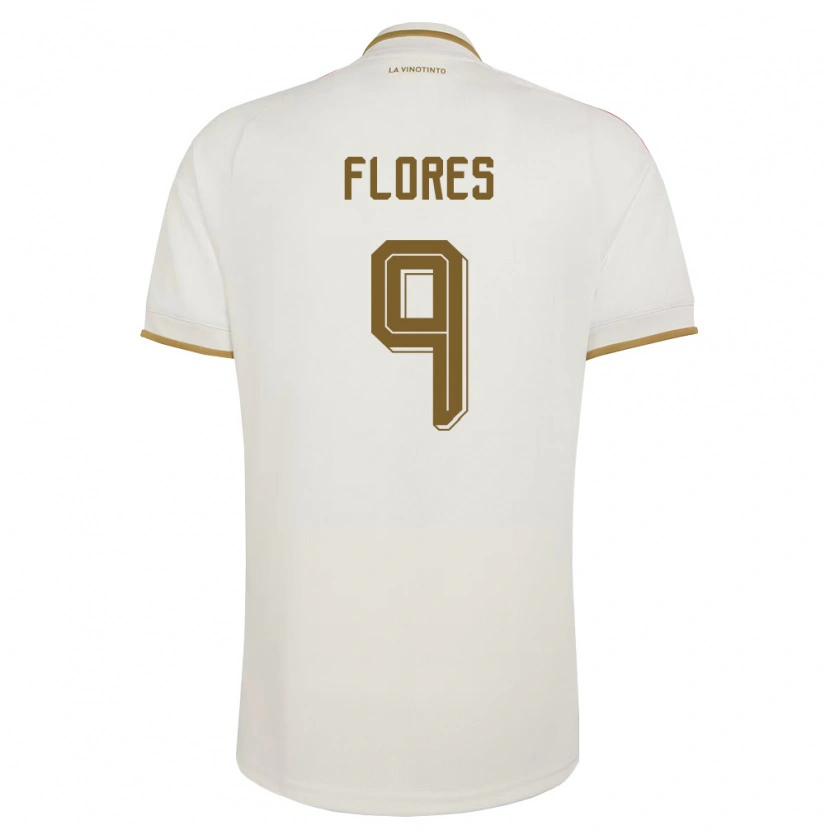 Danxen Niño Camiseta Venezuela Luis Flores #9 Marfil Amarillo 2ª Equipación 26-28 La Camisa México