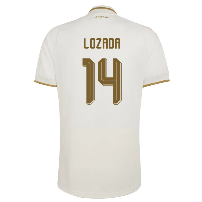Danxen Niño Camiseta Venezuela Leonardo Lozada #14 Marfil Amarillo 2ª Equipación 26-28 La Camisa México