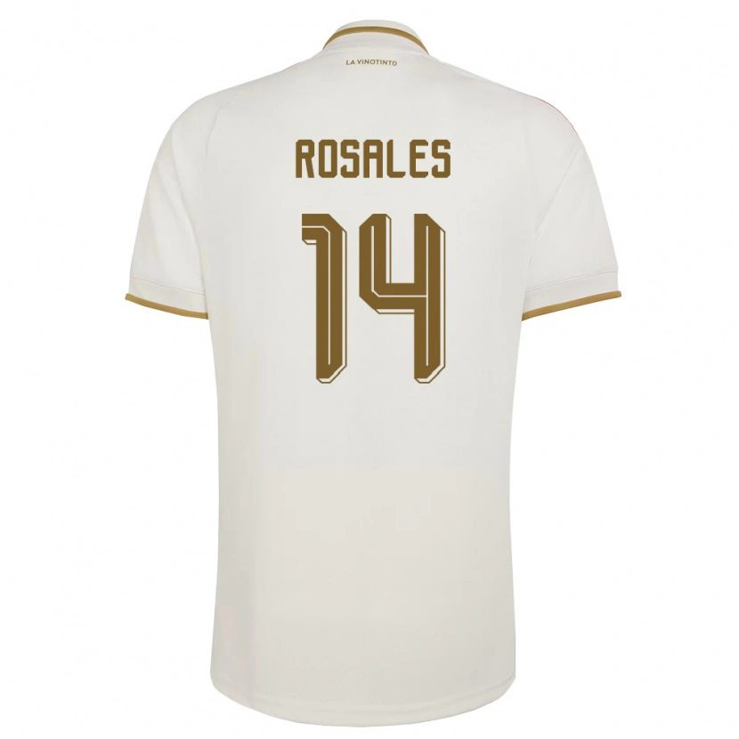 Danxen Niño Camiseta Venezuela Roberto Rosales #14 Marfil Amarillo 2ª Equipación 26-28 La Camisa México