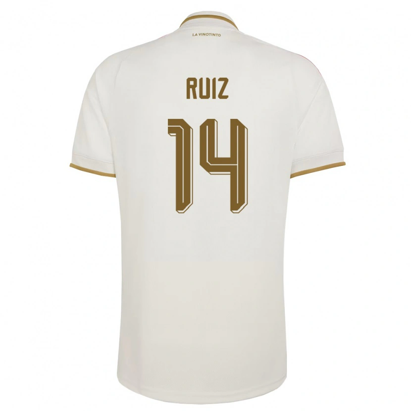 Danxen Niño Camiseta Venezuela Maicol Ruiz #14 Marfil Amarillo 2ª Equipación 26-28 La Camisa México