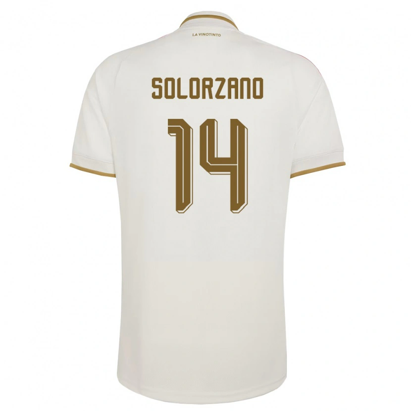 Danxen Niño Camiseta Venezuela Fabiola Solórzano #14 Marfil Amarillo 2ª Equipación 26-28 La Camisa México