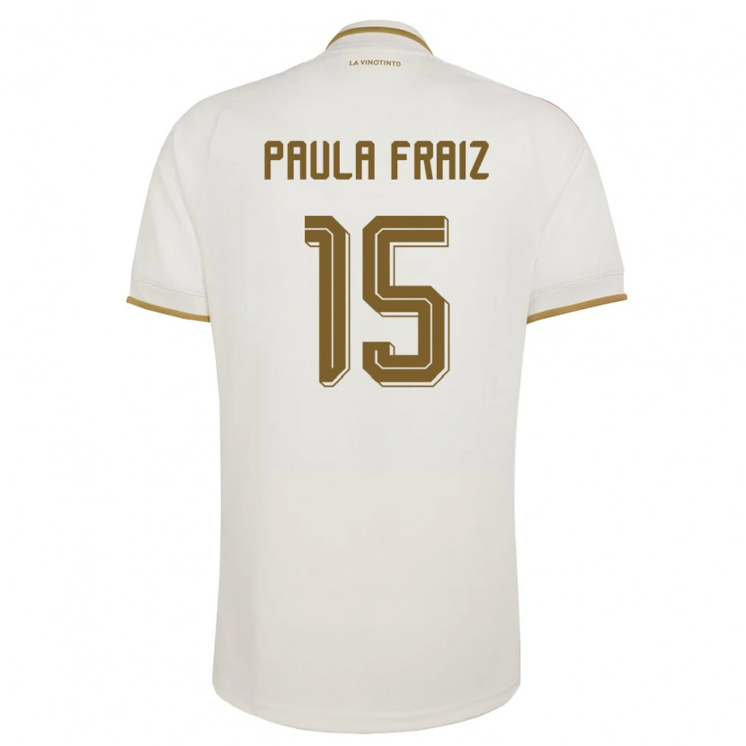 Danxen Niño Camiseta Venezuela Ana Paula Fraiz #15 Marfil Amarillo 2ª Equipación 26-28 La Camisa México