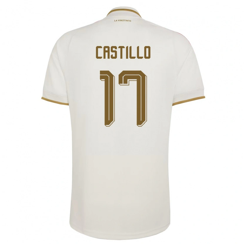 Danxen Niño Camiseta Venezuela Edson Castillo #17 Marfil Amarillo 2ª Equipación 26-28 La Camisa México