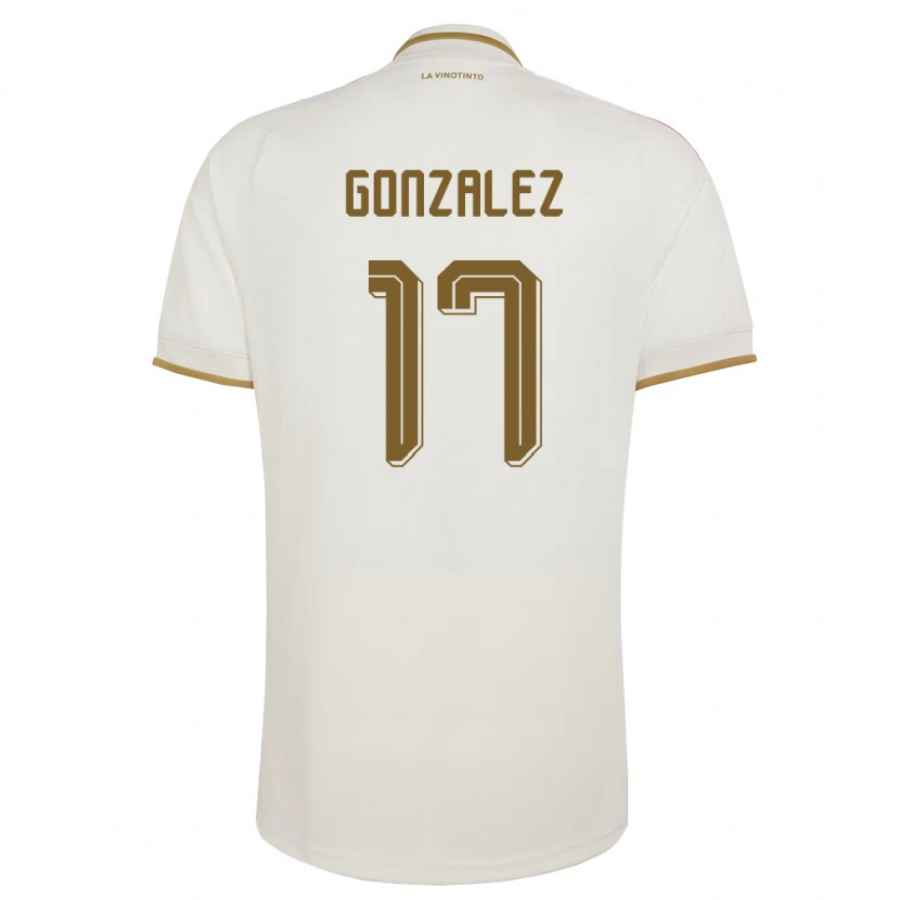 Danxen Niño Camiseta Venezuela Mayken González #17 Marfil Amarillo 2ª Equipación 26-28 La Camisa México