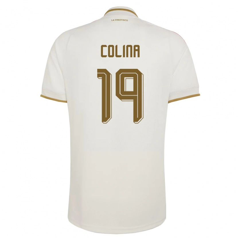 Danxen Niño Camiseta Venezuela Junior Colina #19 Marfil Amarillo 2ª Equipación 26-28 La Camisa México