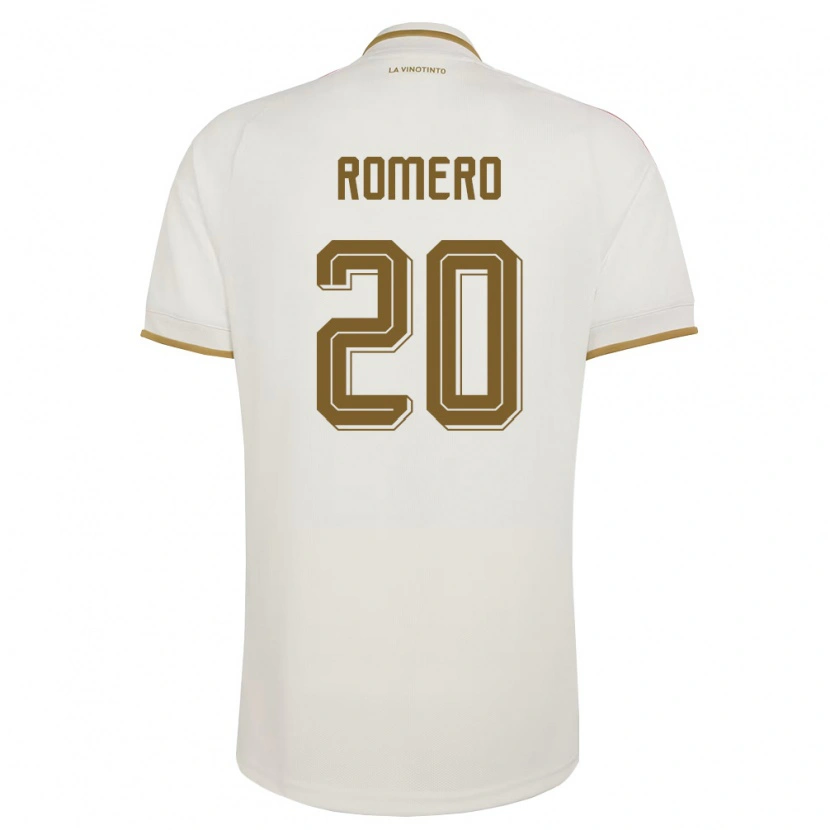 Danxen Niño Camiseta Venezuela Andrés Romero #20 Marfil Amarillo 2ª Equipación 26-28 La Camisa México