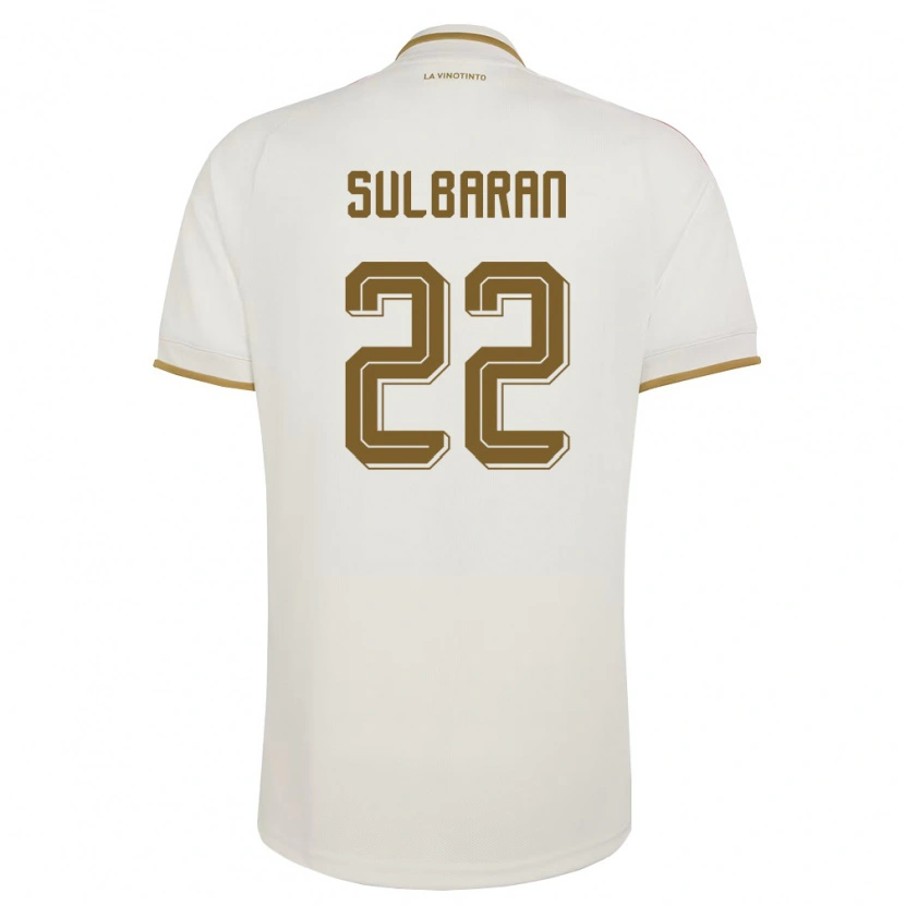 Danxen Niño Camiseta Venezuela Manuel Sulbarán #22 Marfil Amarillo 2ª Equipación 26-28 La Camisa México