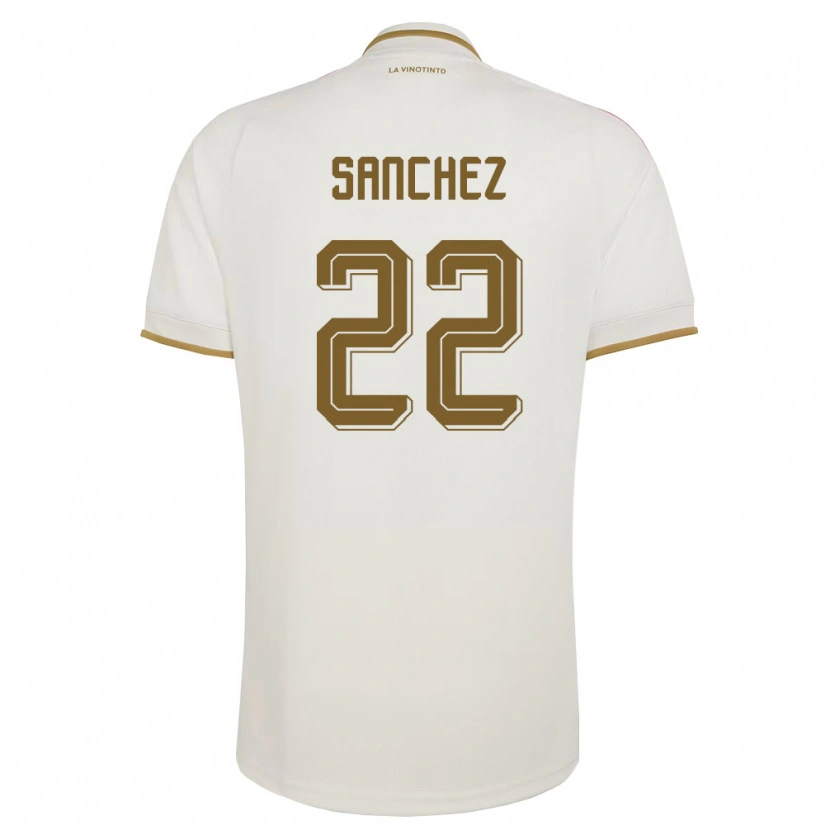 Danxen Niño Camiseta Venezuela Santiago Sanchez #22 Marfil Amarillo 2ª Equipación 26-28 La Camisa México