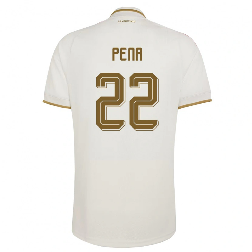Danxen Niño Camiseta Venezuela Lewuis Peña #22 Marfil Amarillo 2ª Equipación 26-28 La Camisa México