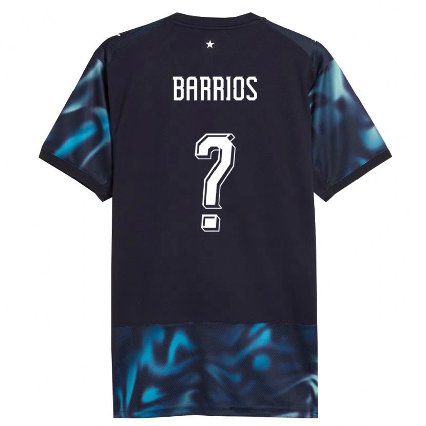 Danxen Niño Camiseta Paraguay Fabio Barrios #0 Marino Azul Cielo 2ª Equipación 26-28 La Camisa México