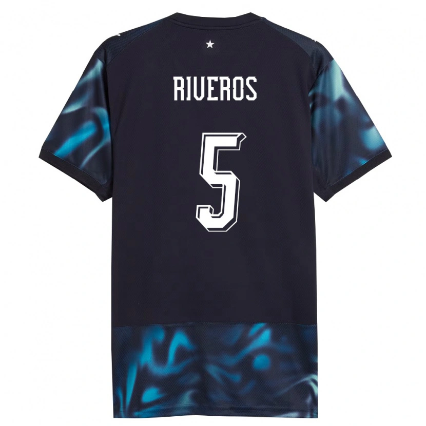 Danxen Niño Camiseta Paraguay Verónica Riveros #5 Marino Azul Cielo 2ª Equipación 26-28 La Camisa México