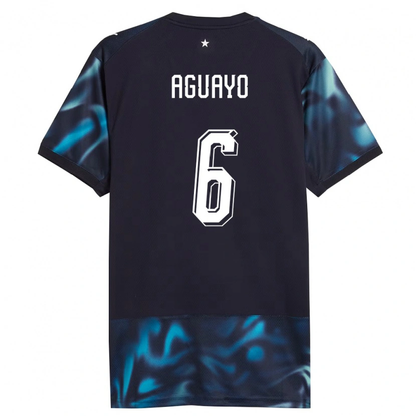 Danxen Niño Camiseta Paraguay Ángel Aguayo #6 Marino Azul Cielo 2ª Equipación 26-28 La Camisa México