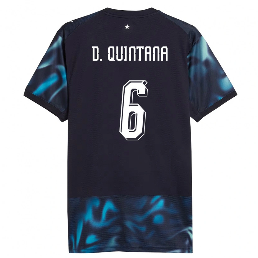 Danxen Niño Camiseta Paraguay Dulce Quintana #6 Marino Azul Cielo 2ª Equipación 26-28 La Camisa México