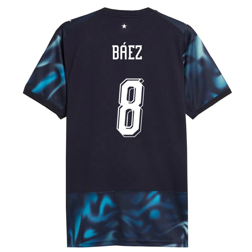 Danxen Niño Camiseta Paraguay Santiago Báez #8 Marino Azul Cielo 2ª Equipación 26-28 La Camisa México