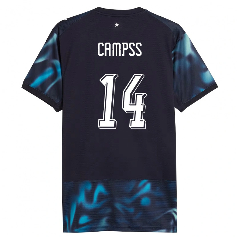 Danxen Niño Camiseta Paraguay Jhosias Campss #14 Marino Azul Cielo 2ª Equipación 26-28 La Camisa México