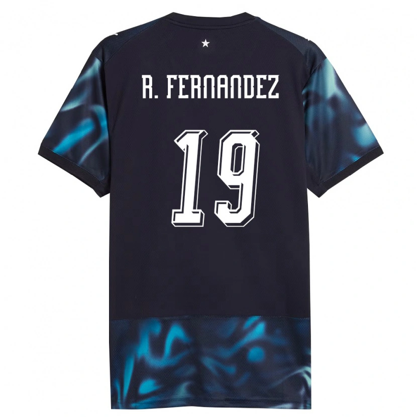 Danxen Niño Camiseta Paraguay Rebeca Fernández #19 Marino Azul Cielo 2ª Equipación 26-28 La Camisa México