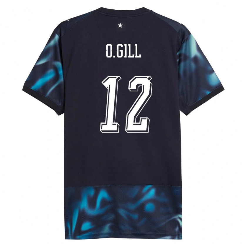 Danxen Niño Camiseta Paraguay Orlando Gill #12 Marino Azul Cielo 2ª Equipación 26-28 La Camisa México