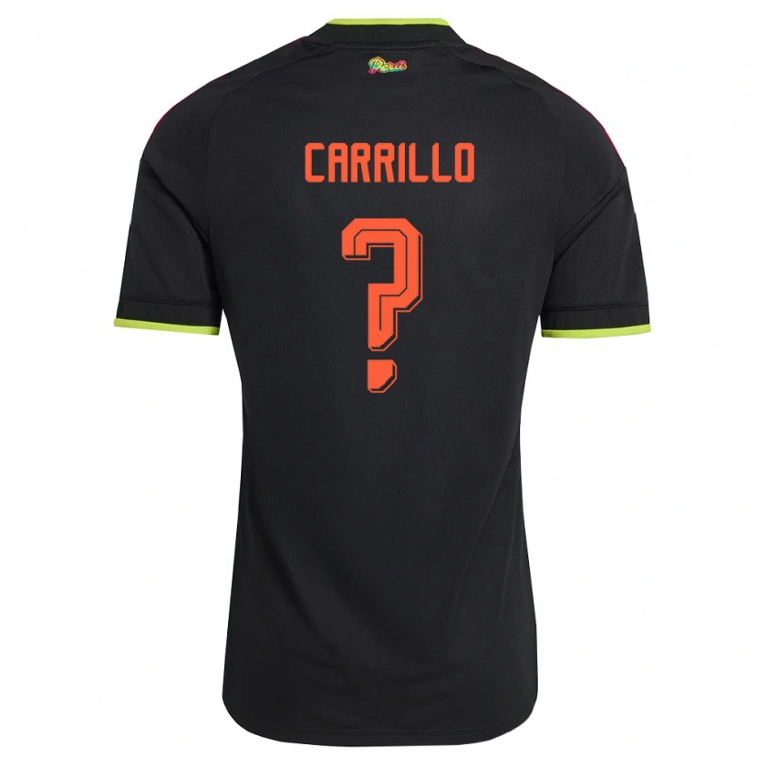 Danxen Niño Camiseta Perú André Carrillo #0 Negro Amarillo Rosa 2ª Equipación 26-28 La Camisa México