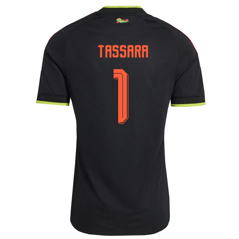 Danxen Niño Camiseta Perú Matteo Tassara #1 Negro Amarillo Rosa 2ª Equipación 26-28 La Camisa México