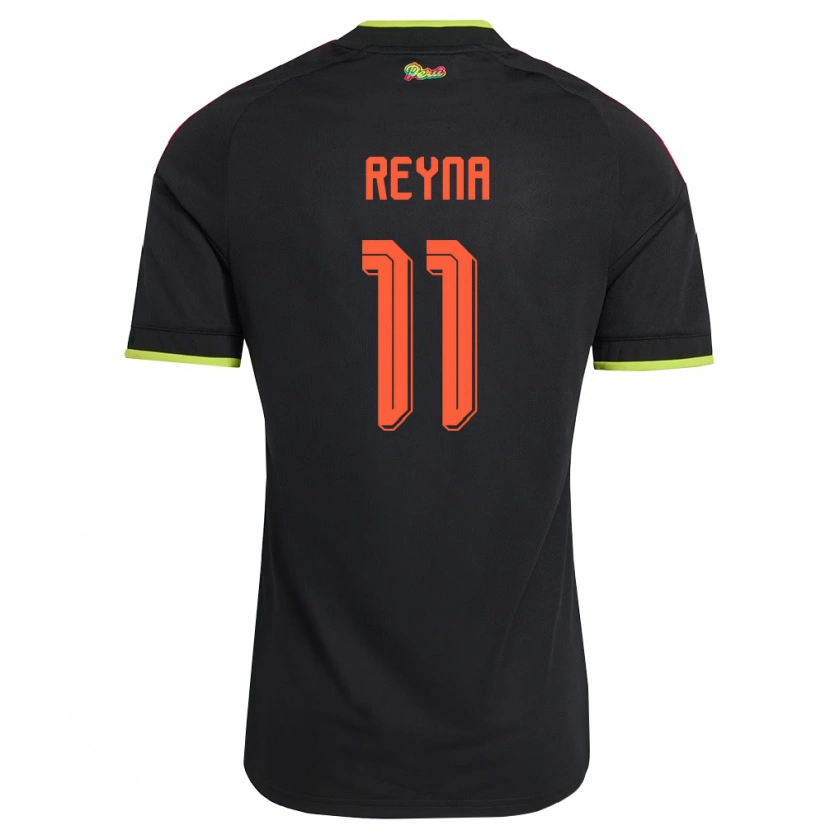 Danxen Niño Camiseta Perú Bryan Reyna #11 Negro Amarillo Rosa 2ª Equipación 26-28 La Camisa México