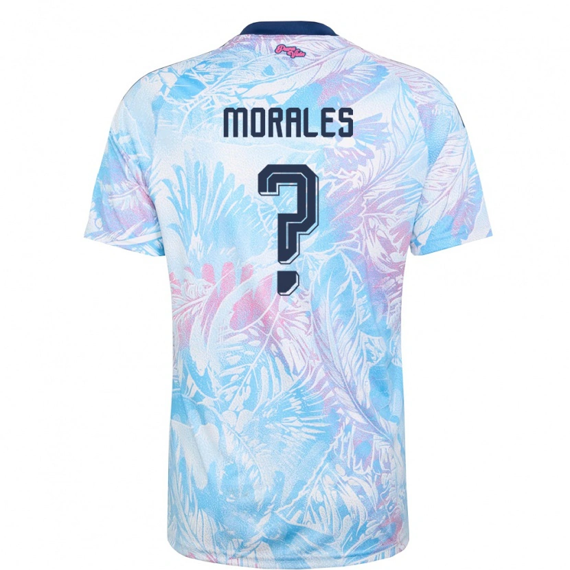 Danxen Niño Camiseta Costa Rica Bryan Morales #0 Azul Cielo Marino Rosa 2ª Equipación 26-28 La Camisa México