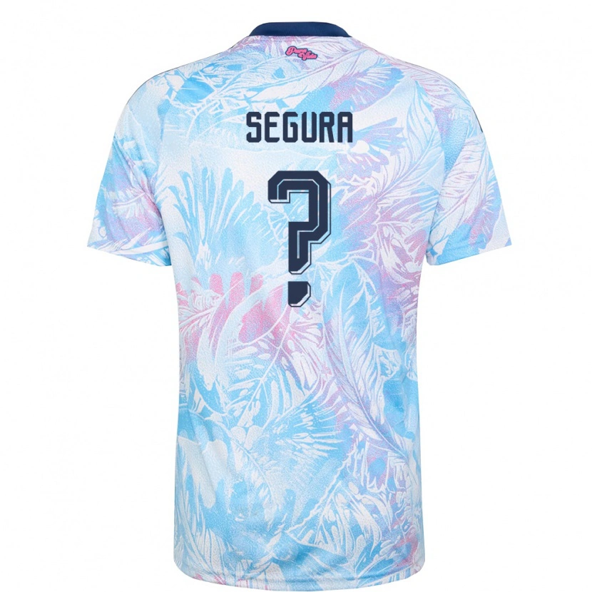 Danxen Niño Camiseta Costa Rica Oscar Segura #0 Azul Cielo Marino Rosa 2ª Equipación 26-28 La Camisa México