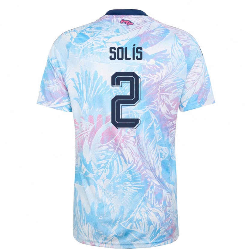 Danxen Niño Camiseta Costa Rica Marcelo Solís #2 Azul Cielo Marino Rosa 2ª Equipación 26-28 La Camisa México