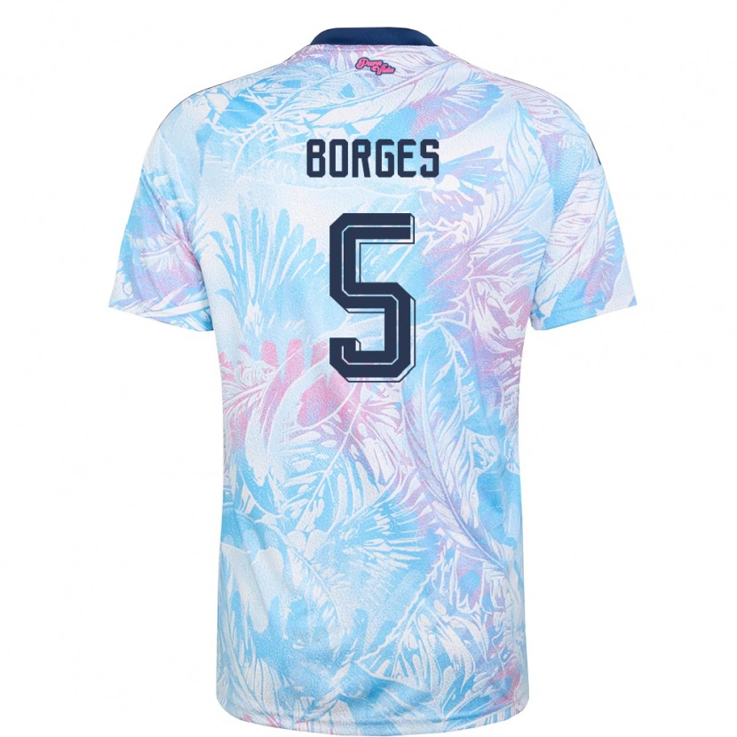 Danxen Niño Camiseta Costa Rica Celso Borges #5 Azul Cielo Marino Rosa 2ª Equipación 26-28 La Camisa México