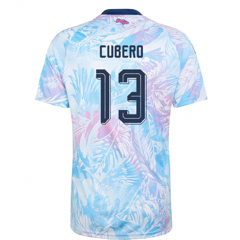 Danxen Niño Camiseta Costa Rica Ramsses Cubero #13 Azul Cielo Marino Rosa 2ª Equipación 26-28 La Camisa México