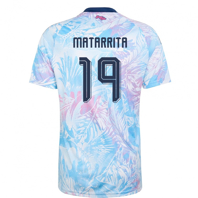 Danxen Niño Camiseta Costa Rica Brandon Matarrita #19 Azul Cielo Marino Rosa 2ª Equipación 26-28 La Camisa México