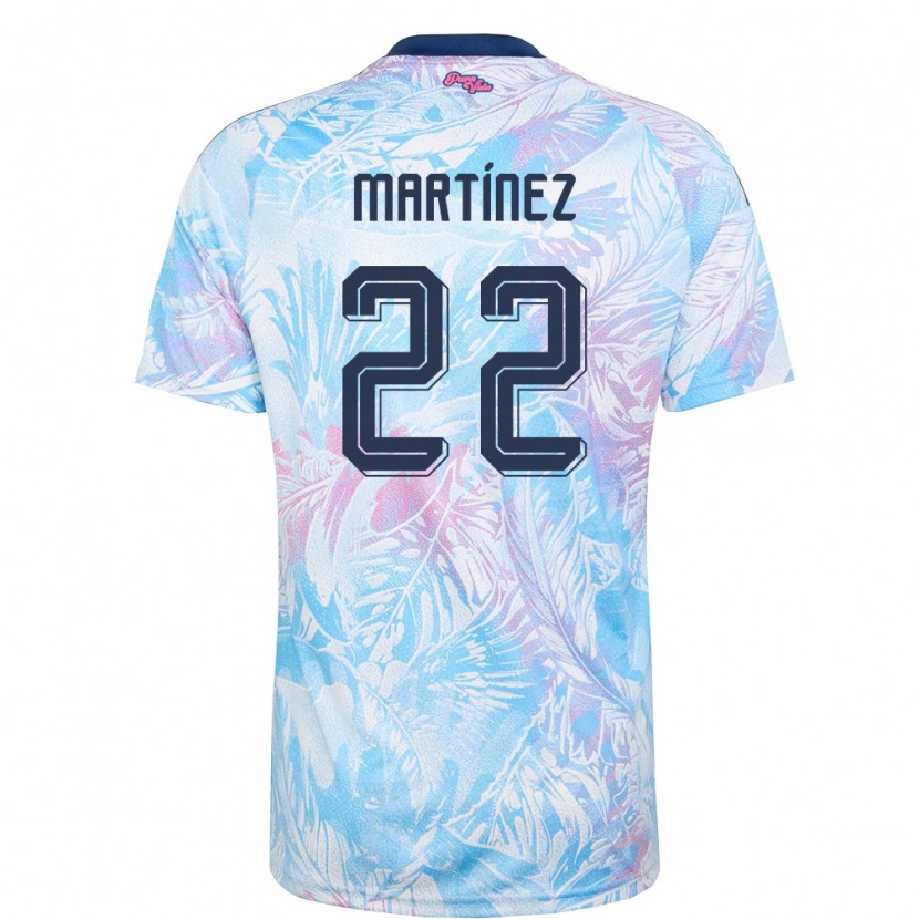 Danxen Niño Camiseta Costa Rica Carlos Martinez #22 Azul Cielo Marino Rosa 2ª Equipación 26-28 La Camisa México