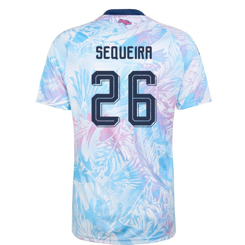 Danxen Niño Camiseta Costa Rica Douglas Sequeira #26 Azul Cielo Marino Rosa 2ª Equipación 26-28 La Camisa México