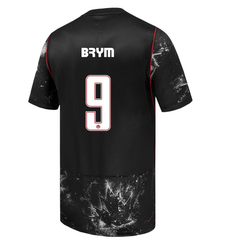 Danxen Niño Camiseta Canadá Charles Andreas Brym #9 Negro Blanco Rojo 2ª Equipación 26-28 La Camisa México
