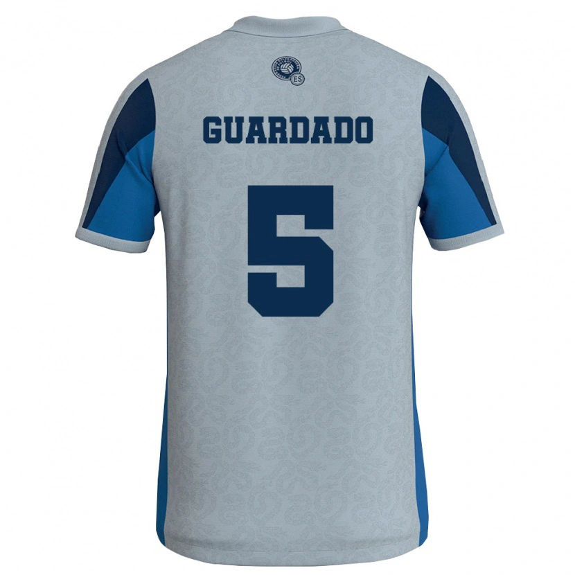 Danxen Niño Camiseta El Salvador Christopher Guardado #5 Blanco Azul Cielo 2ª Equipación 26-28 La Camisa México