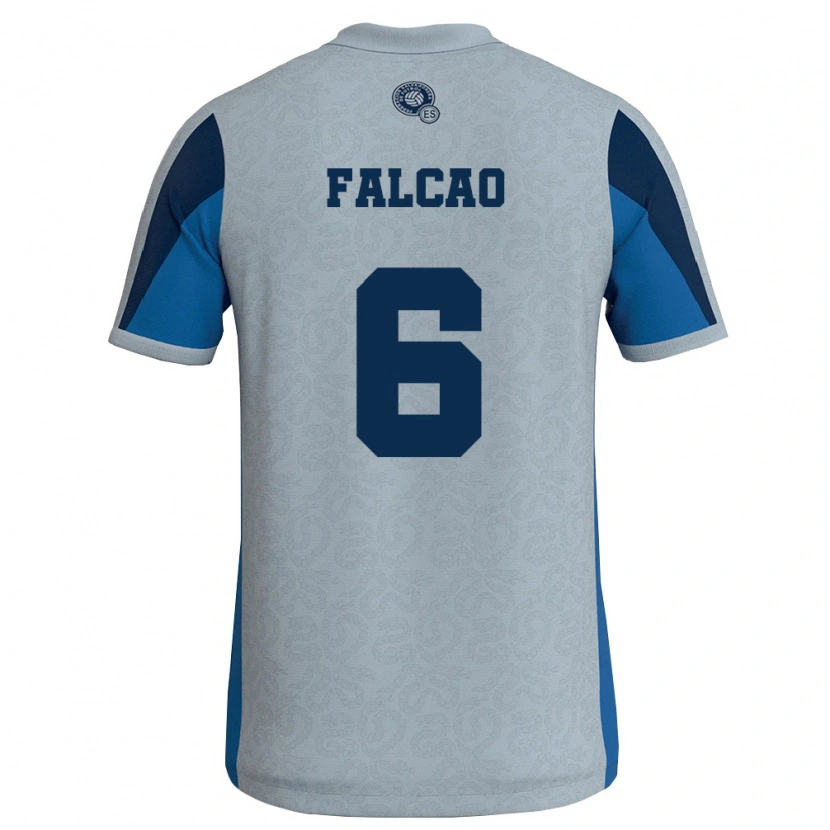 Danxen Niño Camiseta El Salvador Kiano Falcao #6 Blanco Azul Cielo 2ª Equipación 26-28 La Camisa México