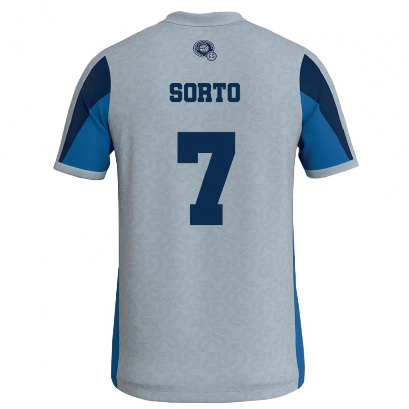 Danxen Niño Camiseta El Salvador Gabriel Sorto #7 Blanco Azul Cielo 2ª Equipación 26-28 La Camisa México