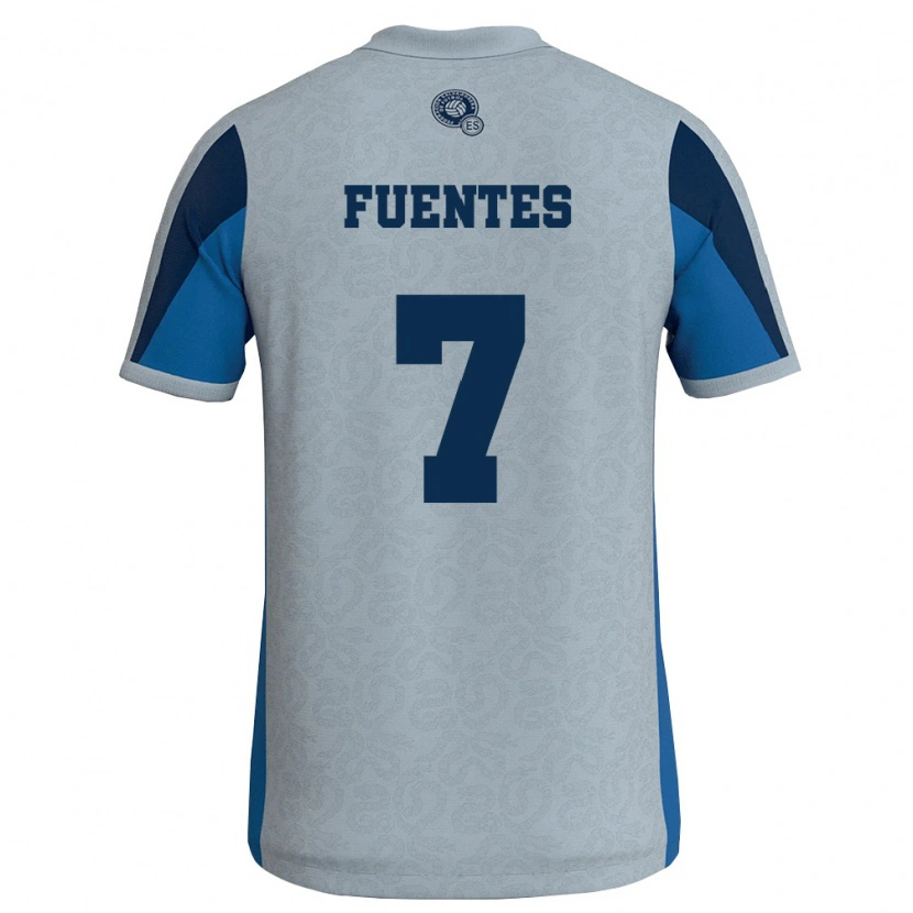 Danxen Niño Camiseta El Salvador Danielle Fuentes #7 Blanco Azul Cielo 2ª Equipación 26-28 La Camisa México