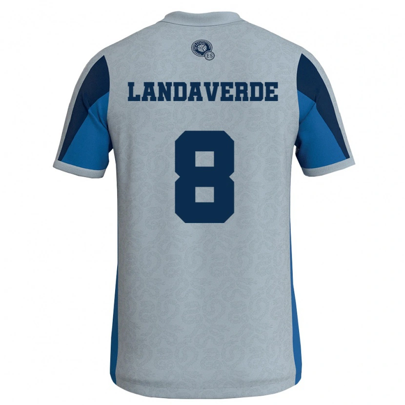 Danxen Niño Camiseta El Salvador Bryan Landaverde #8 Blanco Azul Cielo 2ª Equipación 26-28 La Camisa México