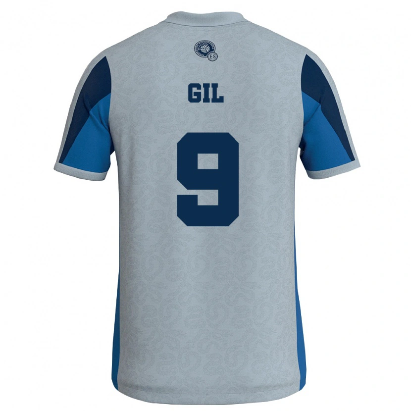 Danxen Niño Camiseta El Salvador Brayan Gil #9 Blanco Azul Cielo 2ª Equipación 26-28 La Camisa México