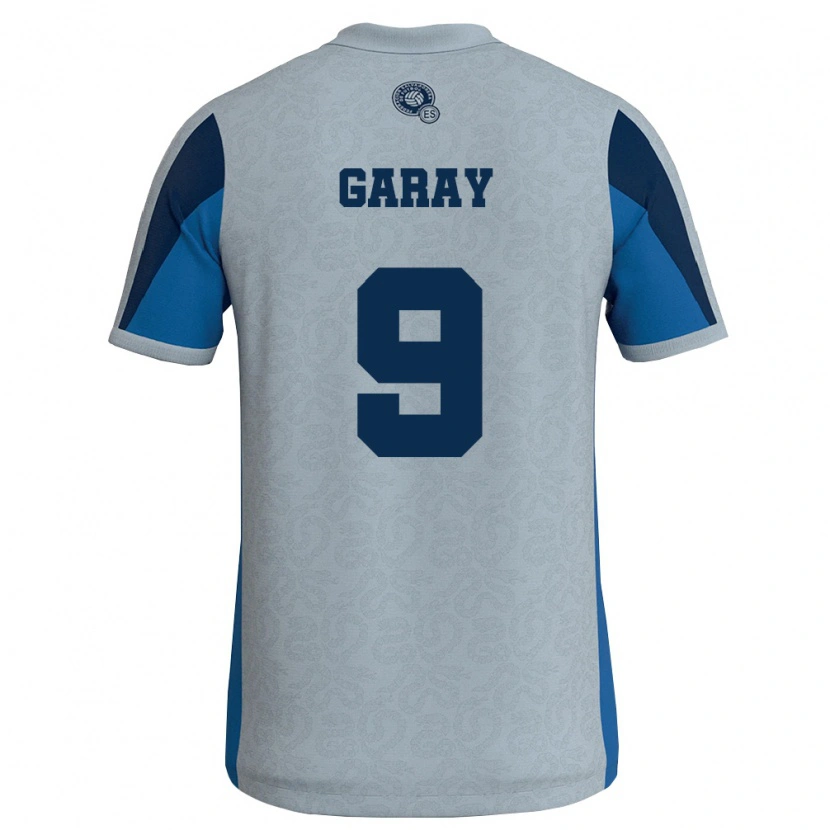 Danxen Niño Camiseta El Salvador Carlos Garay #9 Blanco Azul Cielo 2ª Equipación 26-28 La Camisa México