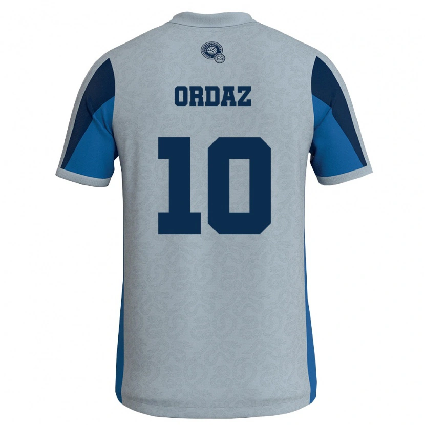 Danxen Niño Camiseta El Salvador Nathan Ordaz #10 Blanco Azul Cielo 2ª Equipación 26-28 La Camisa México