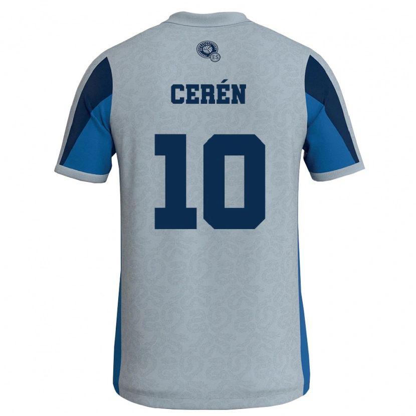 Danxen Niño Camiseta El Salvador Brenda Cerén #10 Blanco Azul Cielo 2ª Equipación 26-28 La Camisa México