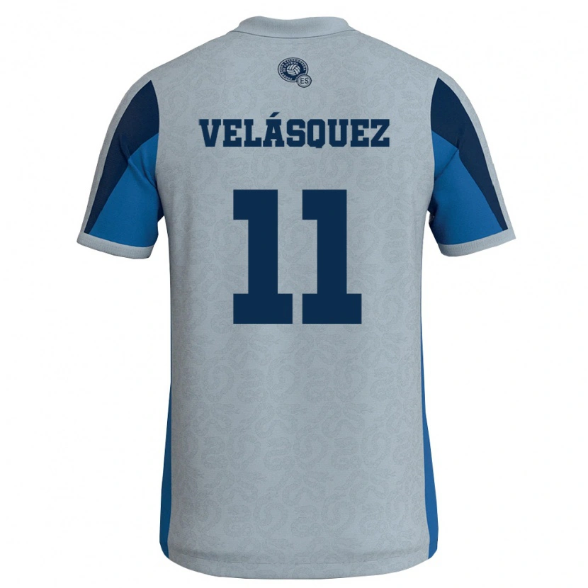 Danxen Niño Camiseta El Salvador Jackeline Velásquez #11 Blanco Azul Cielo 2ª Equipación 26-28 La Camisa México