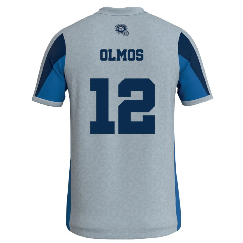 Danxen Niño Camiseta El Salvador Justin Olmos #12 Blanco Azul Cielo 2ª Equipación 26-28 La Camisa México