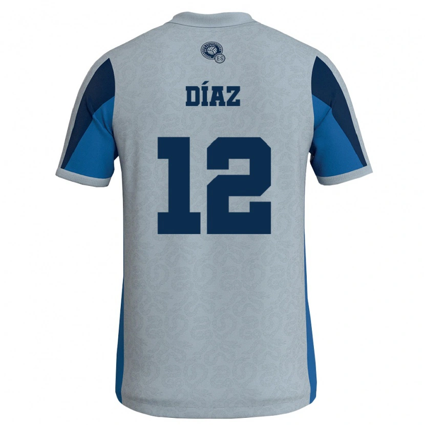 Danxen Niño Camiseta El Salvador Marcelo Díaz #12 Blanco Azul Cielo 2ª Equipación 26-28 La Camisa México