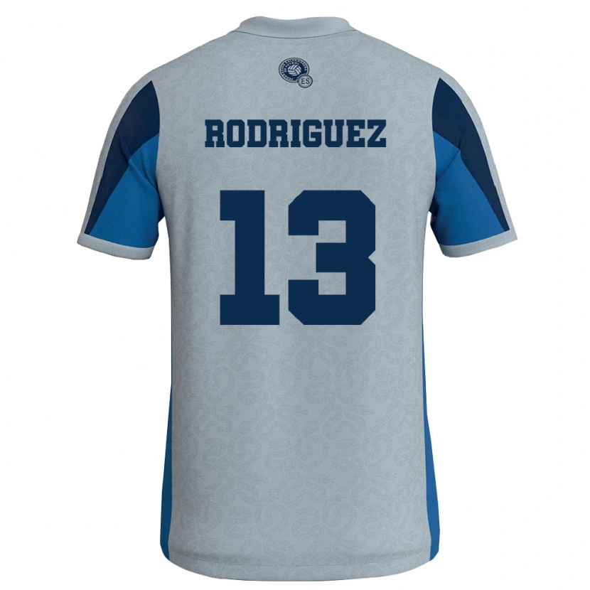 Danxen Niño Camiseta El Salvador Nelson Rodríguez #13 Blanco Azul Cielo 2ª Equipación 26-28 La Camisa México