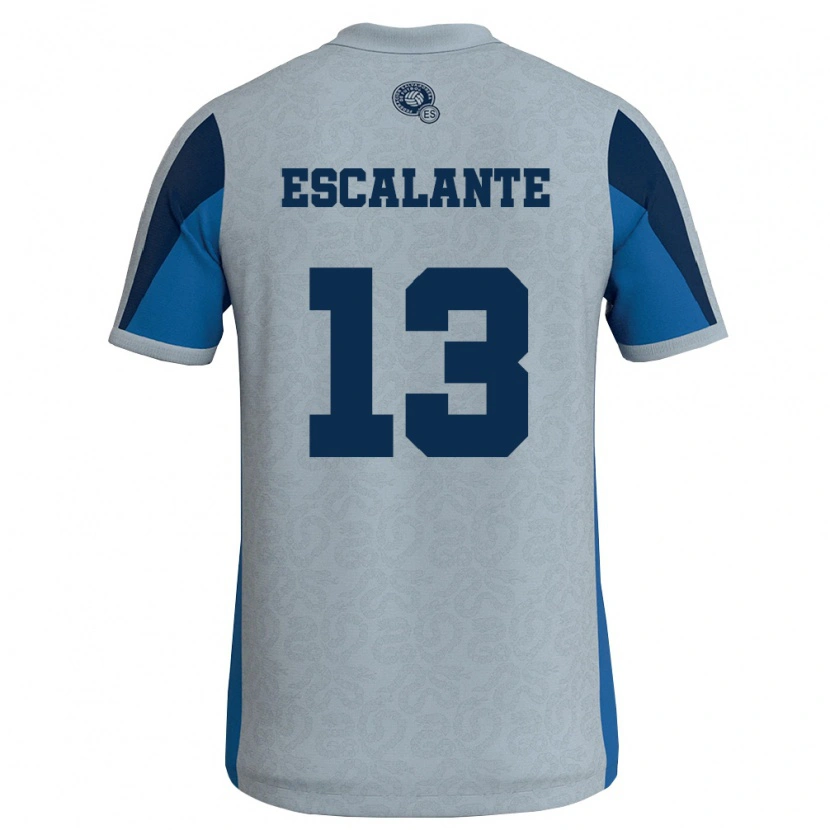 Danxen Niño Camiseta El Salvador Manrique Escalante #13 Blanco Azul Cielo 2ª Equipación 26-28 La Camisa México