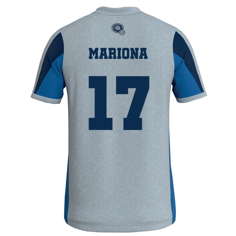 Danxen Niño Camiseta El Salvador Sergio Mariona #17 Blanco Azul Cielo 2ª Equipación 26-28 La Camisa México