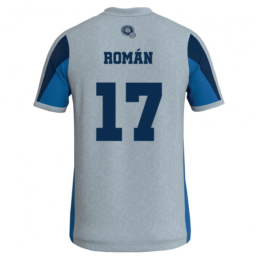 Danxen Niño Camiseta El Salvador Kevin Román #17 Blanco Azul Cielo 2ª Equipación 26-28 La Camisa México